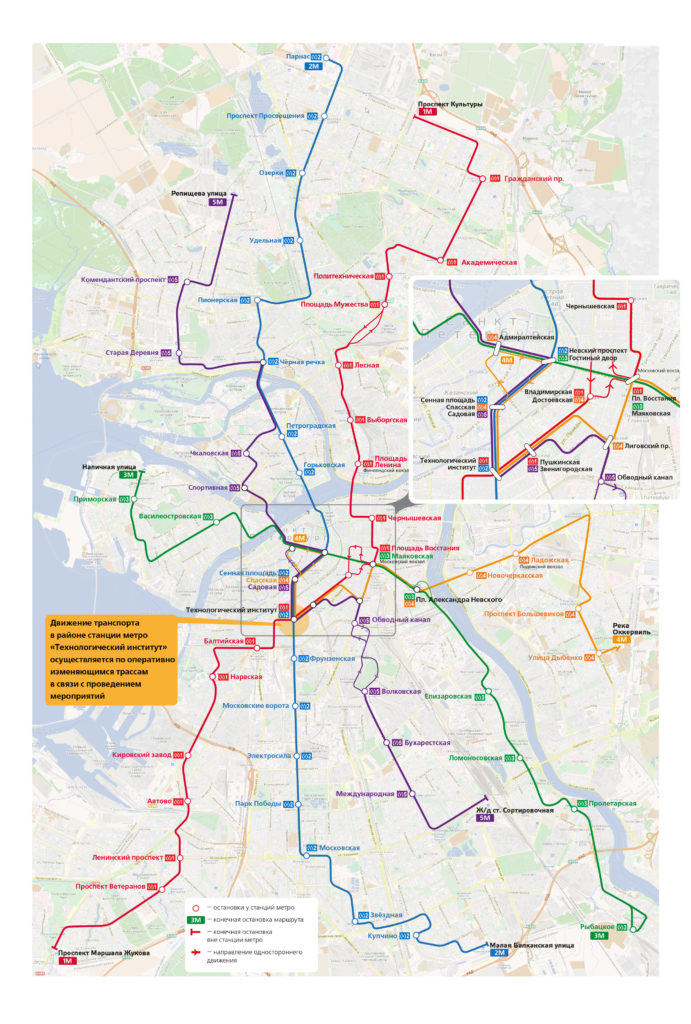 Карта городского наземного транспорта